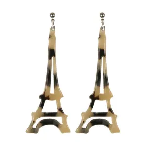 Eiffel Tower Medium Light Tortoiseshell Stud Earrings