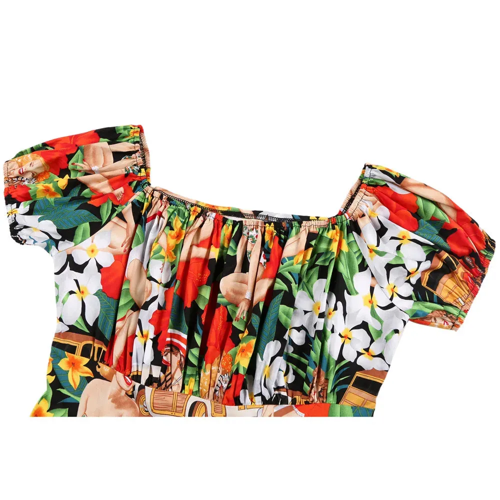 Elegant Vintage Dress – Retro Pinup Flare Sundress