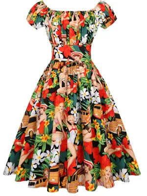Elegant Vintage Dress – Retro Pinup Flare Sundress