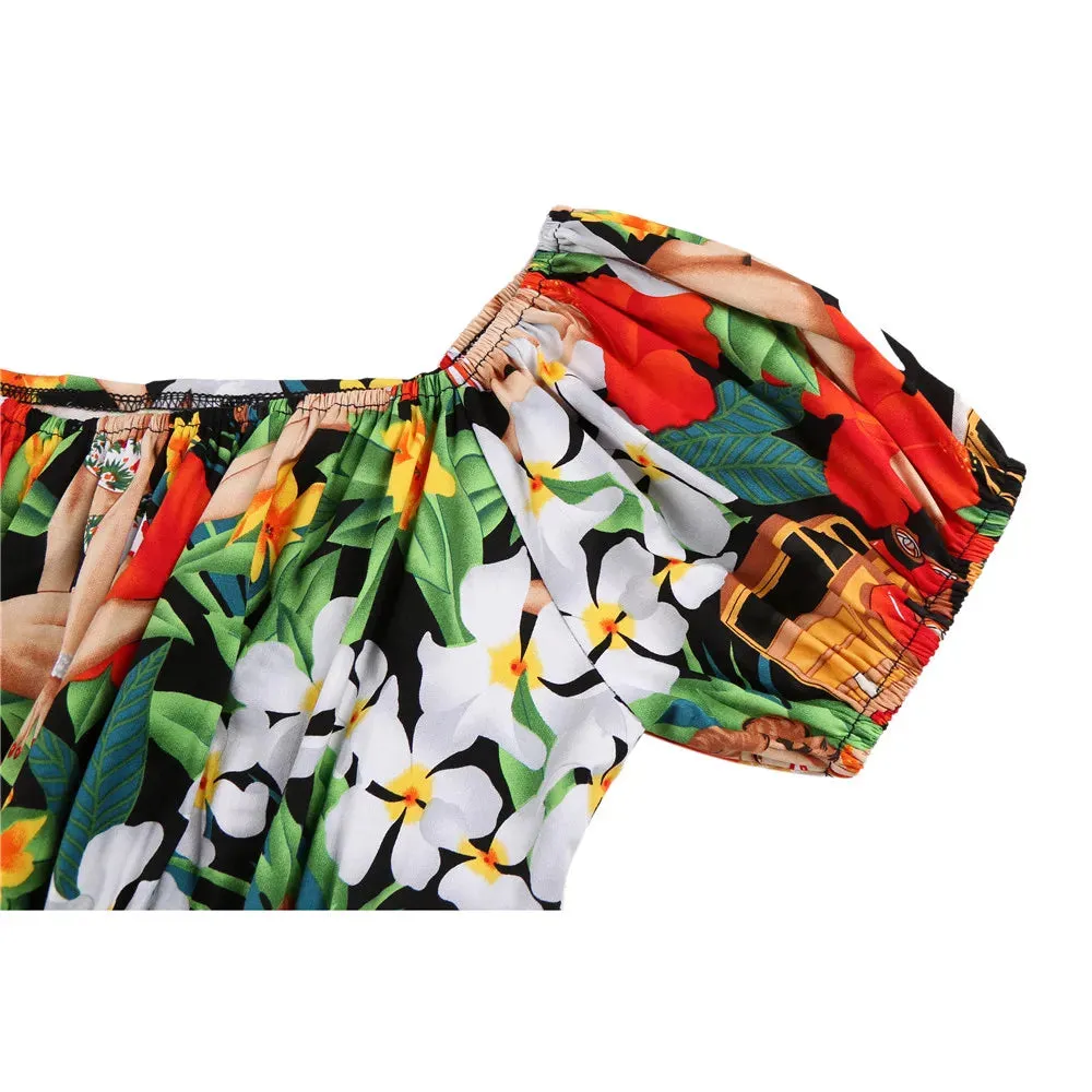 Elegant Vintage Dress – Retro Pinup Flare Sundress
