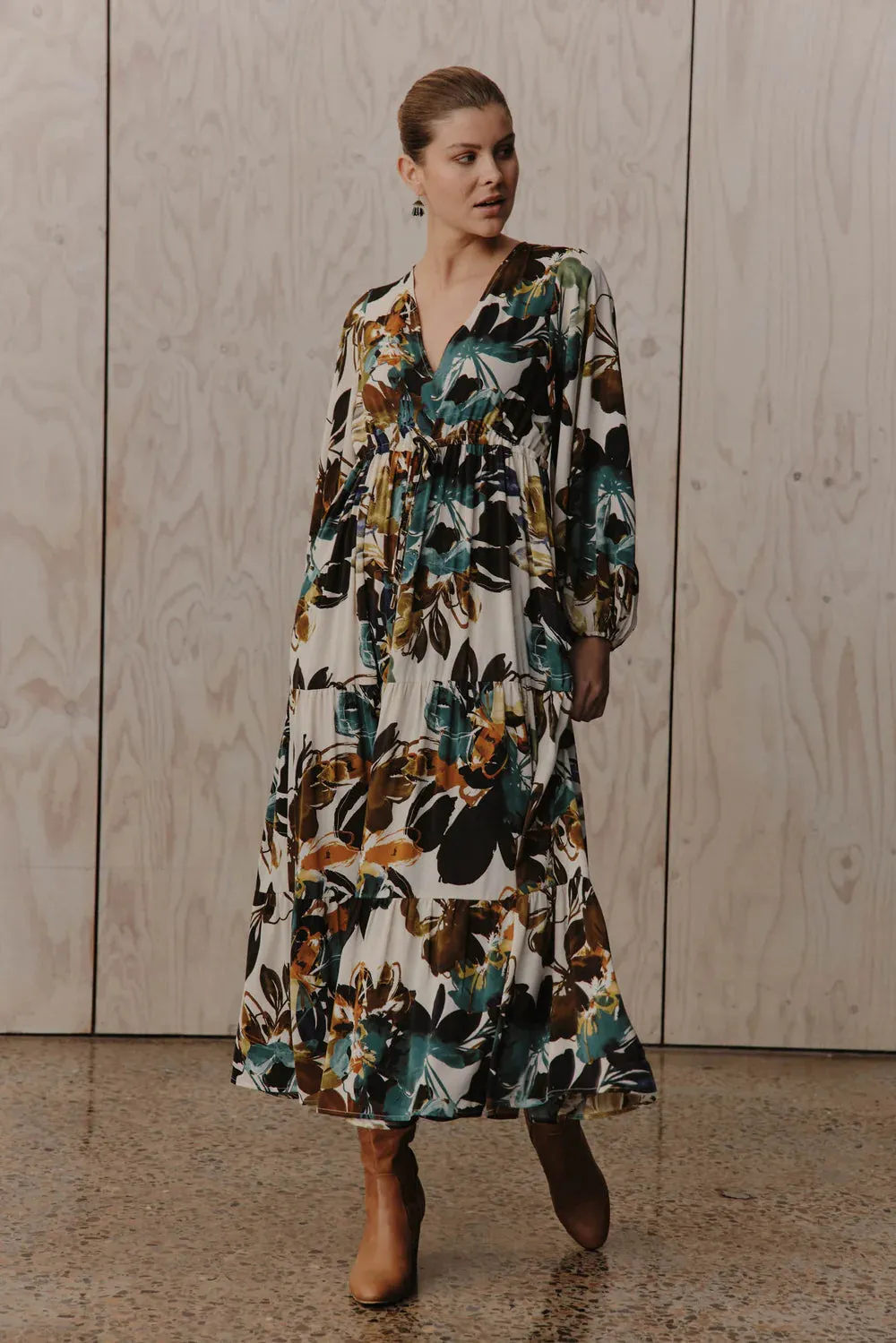 Elsie Maxi Dress  - Botanical Tusk