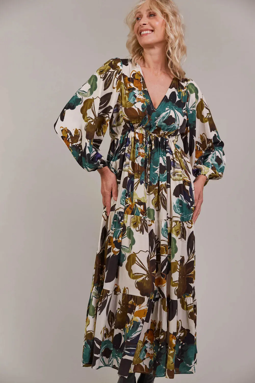 Elsie Maxi Dress  - Botanical Tusk