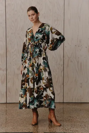 Elsie Maxi Dress  - Botanical Tusk