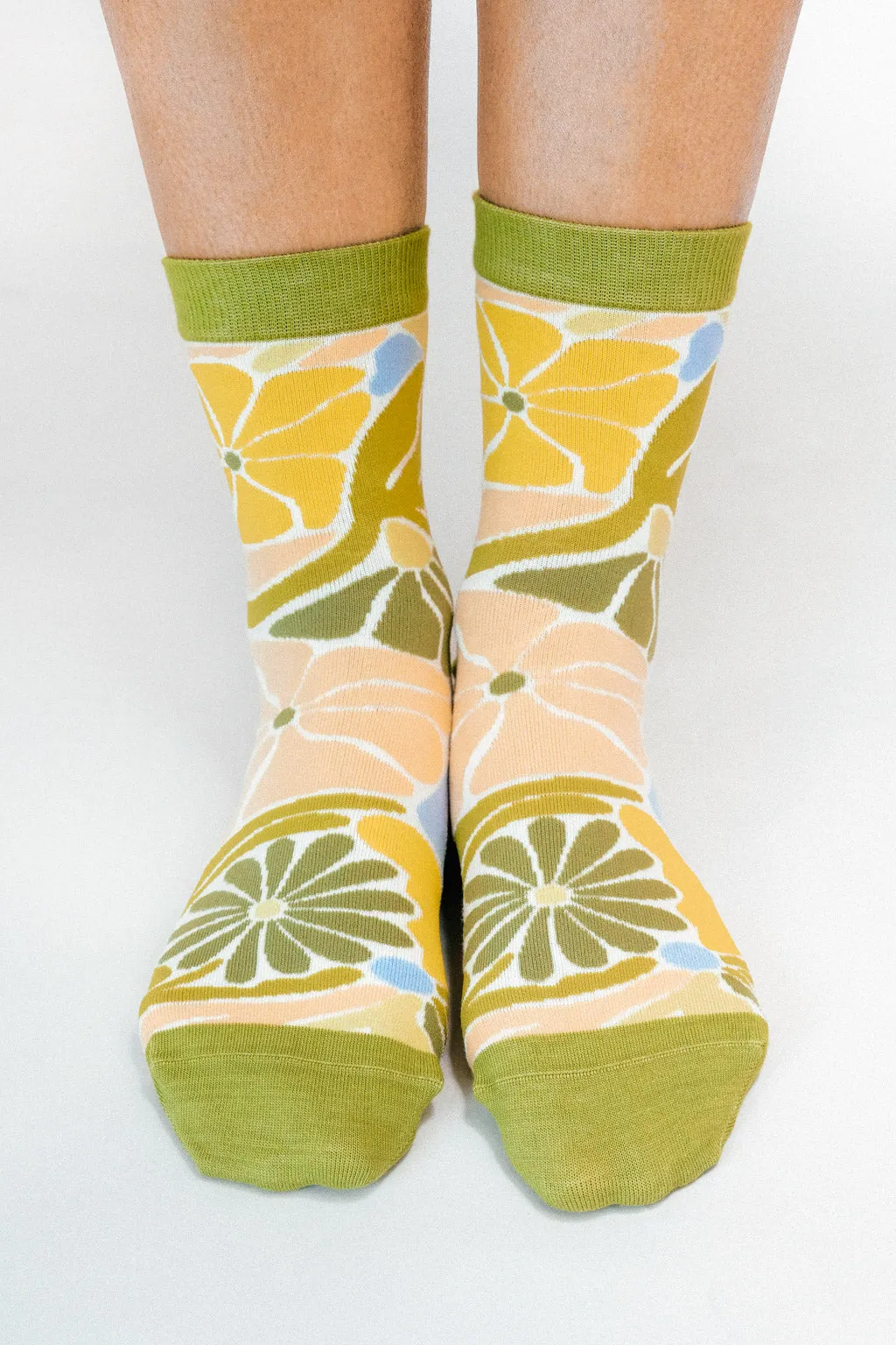 Flowers Knit Ankle Sock by The SoulShine Co.
