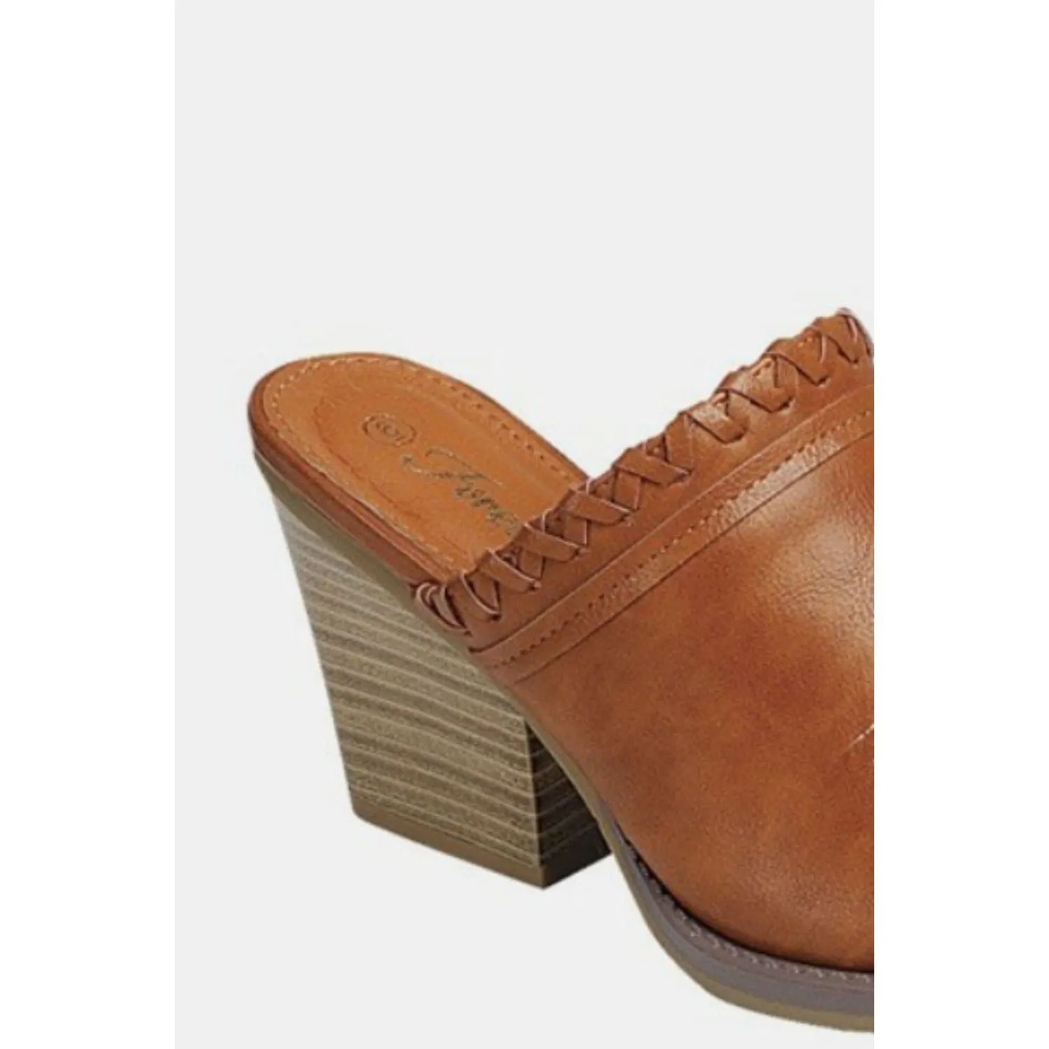 Forever Link Pointy Toe Slip On Chunky Mules