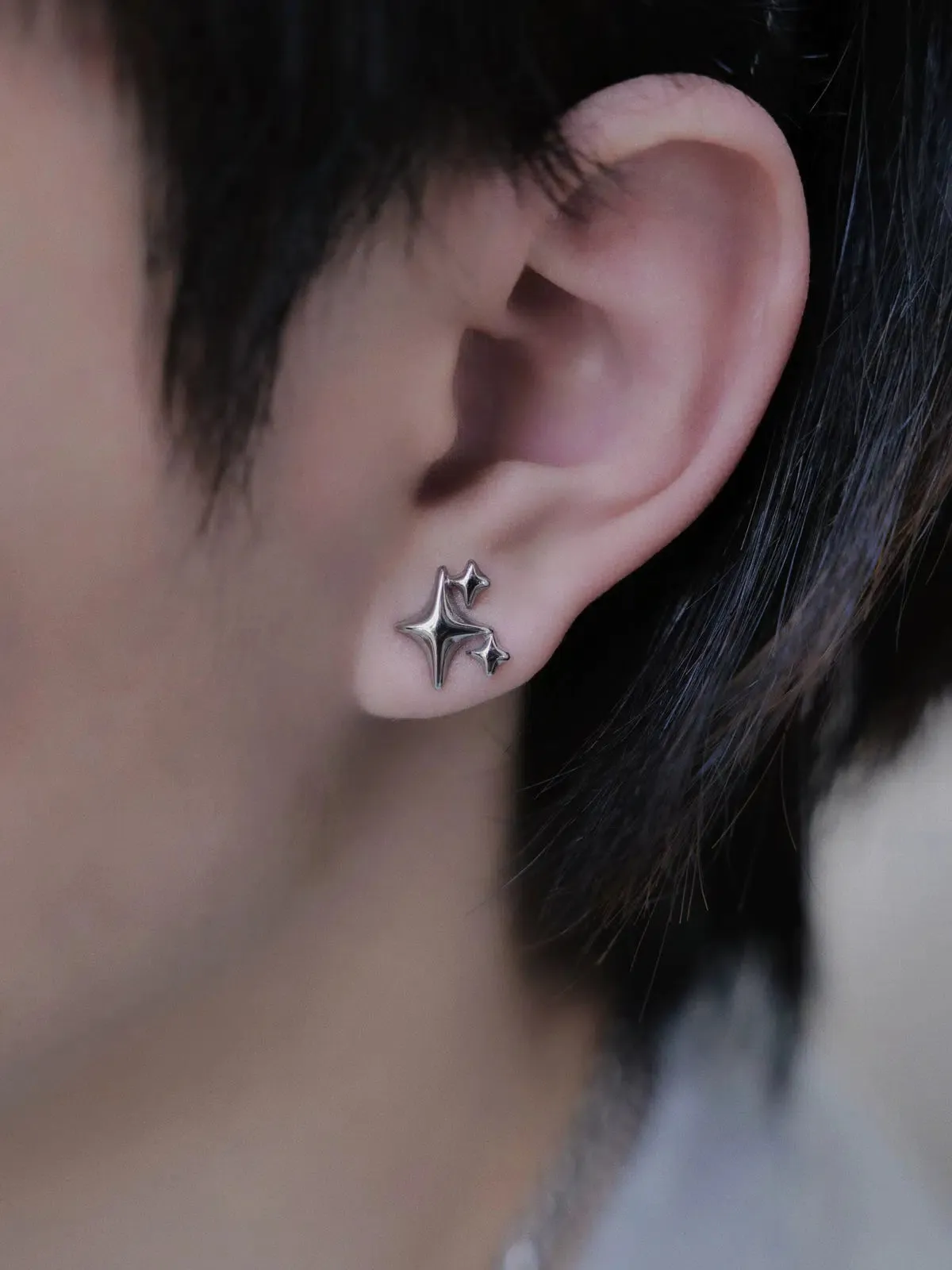 Four-pointed Star Earrings