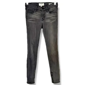 FRAME Le Skinny De Jeanne Ankle Zip Jeans Gray Wash Size 25