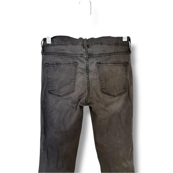 FRAME Le Skinny De Jeanne Ankle Zip Jeans Gray Wash Size 25