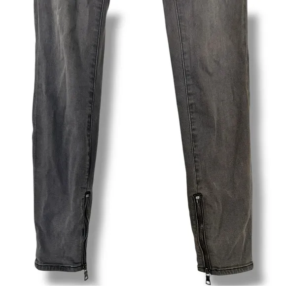 FRAME Le Skinny De Jeanne Ankle Zip Jeans Gray Wash Size 25