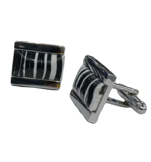 Fratello Cufflinks - Silver Zebra CL34