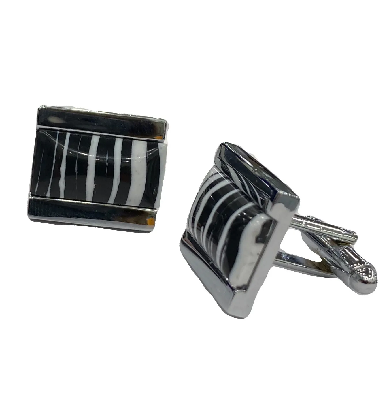Fratello Cufflinks - Silver Zebra CL34