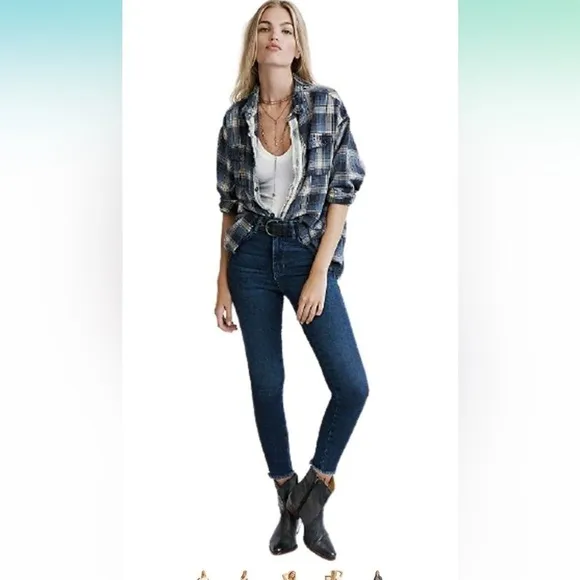 FREE People Size 25 Raw High Rise Jegging NWT
