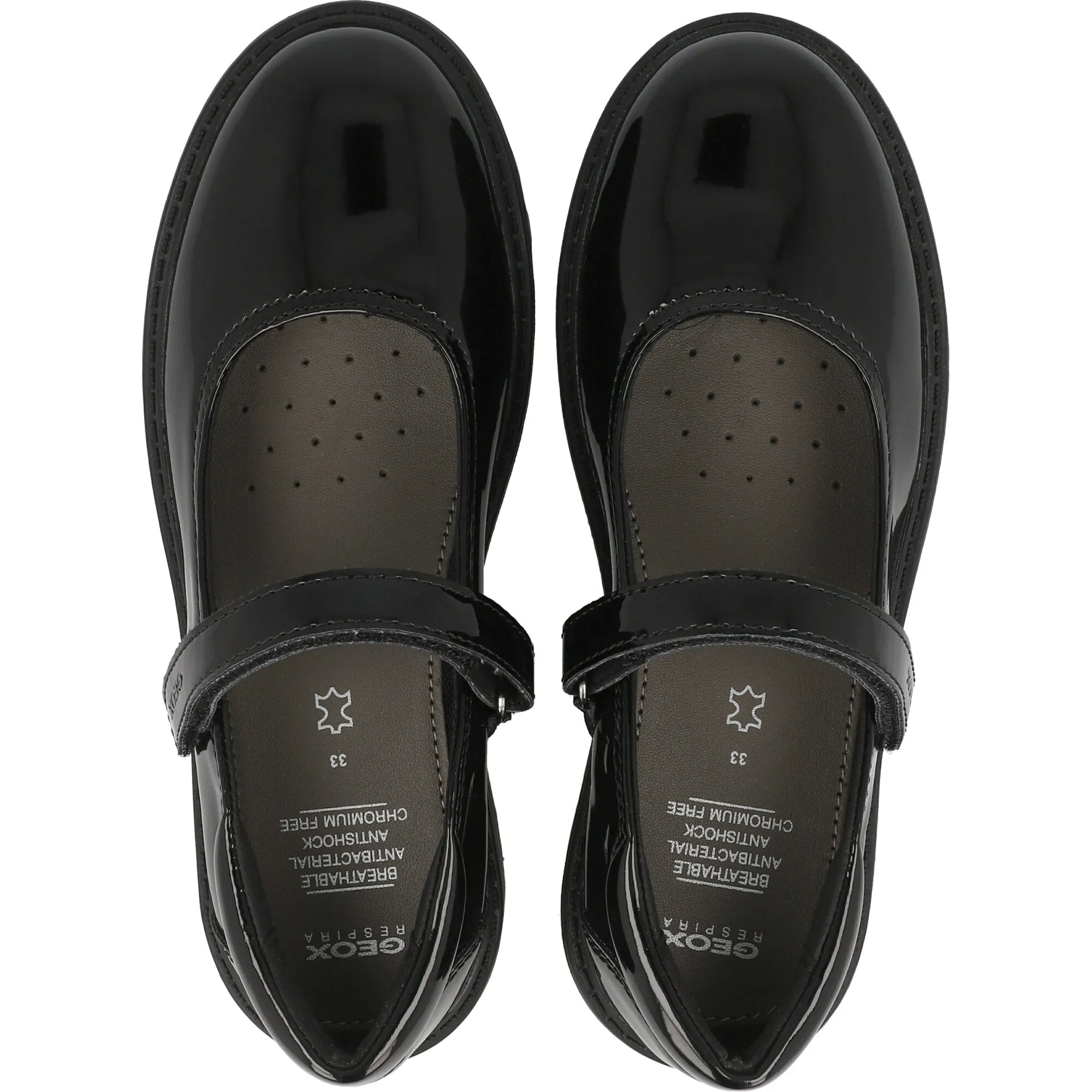 Geox Casey Black Patent Ballet Flats