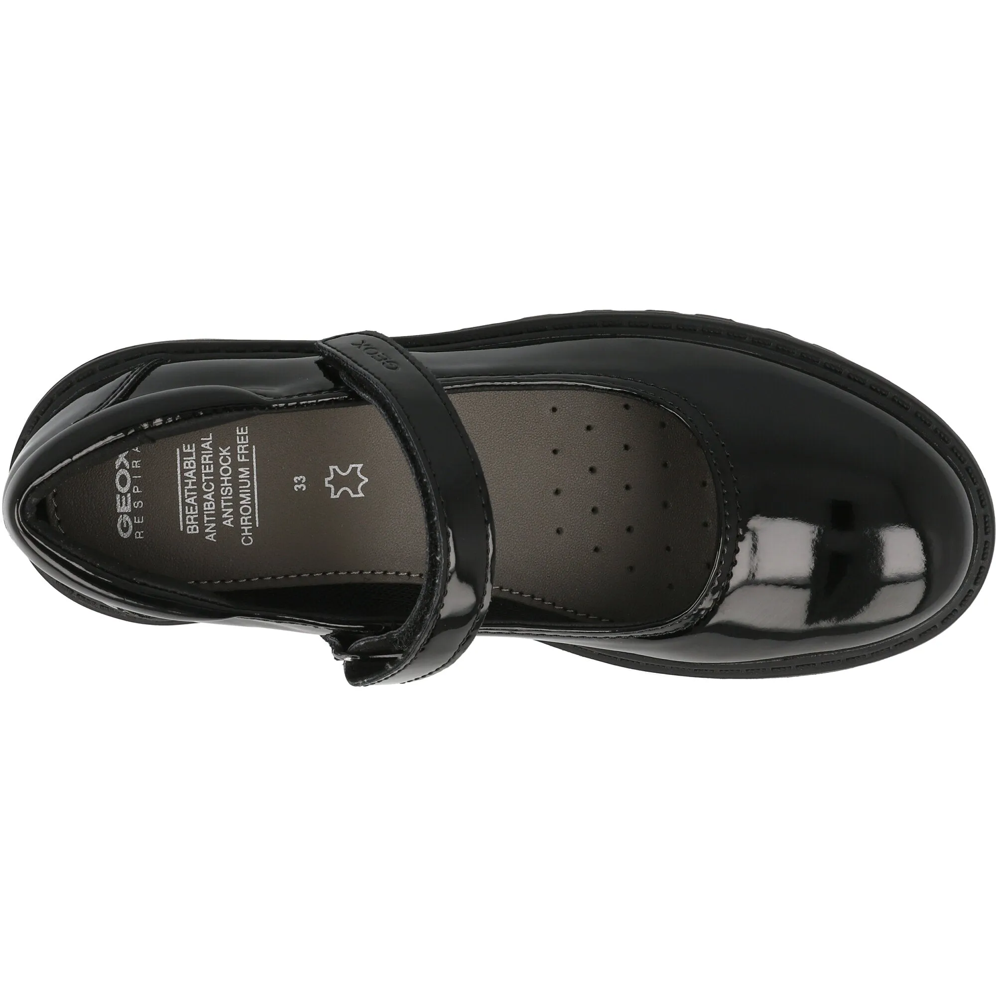 Geox Casey Black Patent Ballet Flats