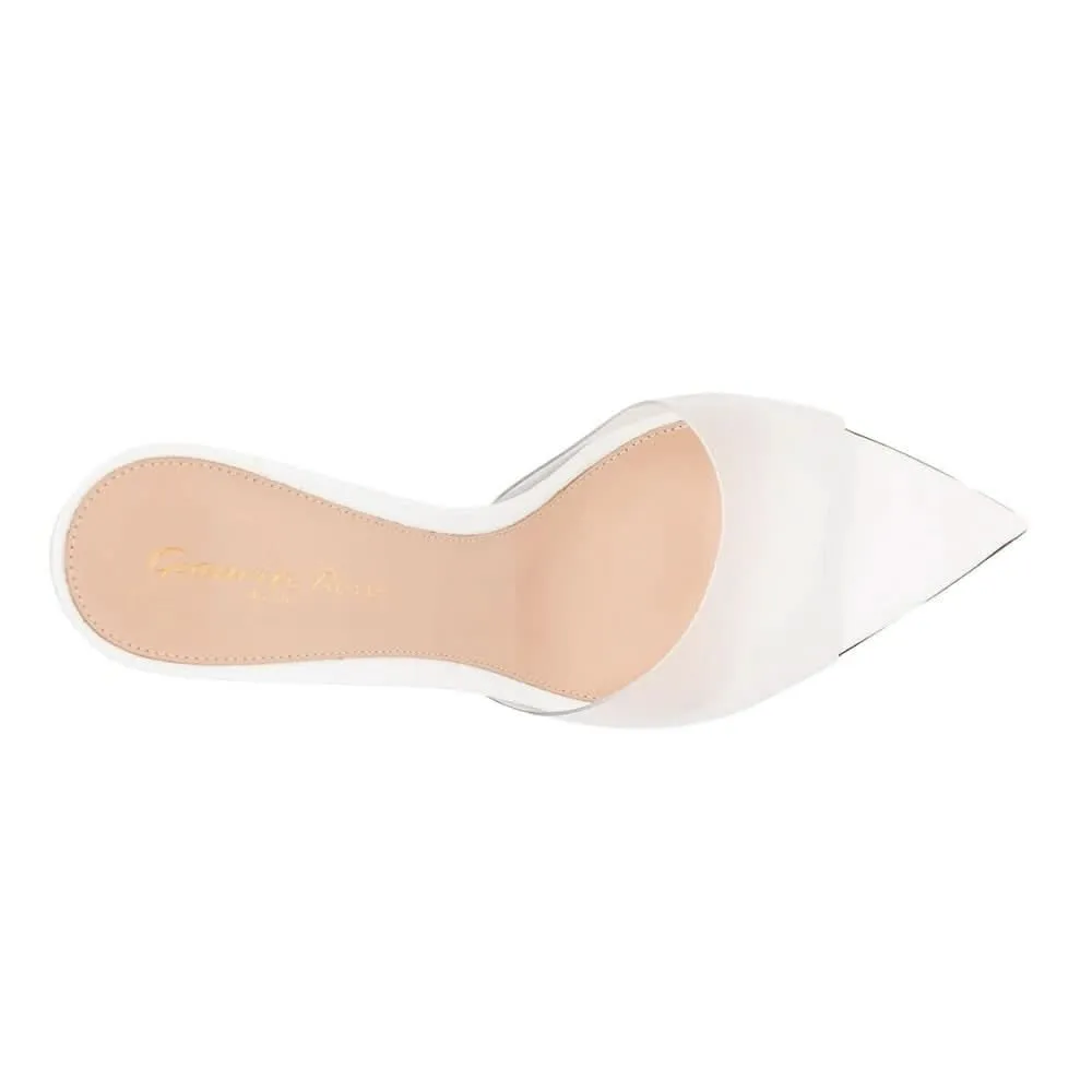 Gianvito Rossi Elle 85mm open-toe mules "White"