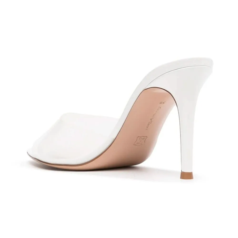 Gianvito Rossi Elle 85mm open-toe mules "White"