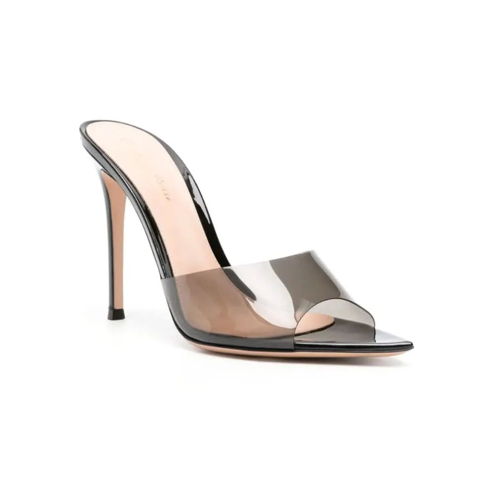 Gianvito Rossi Elle 85mm point-toe mules "Black"