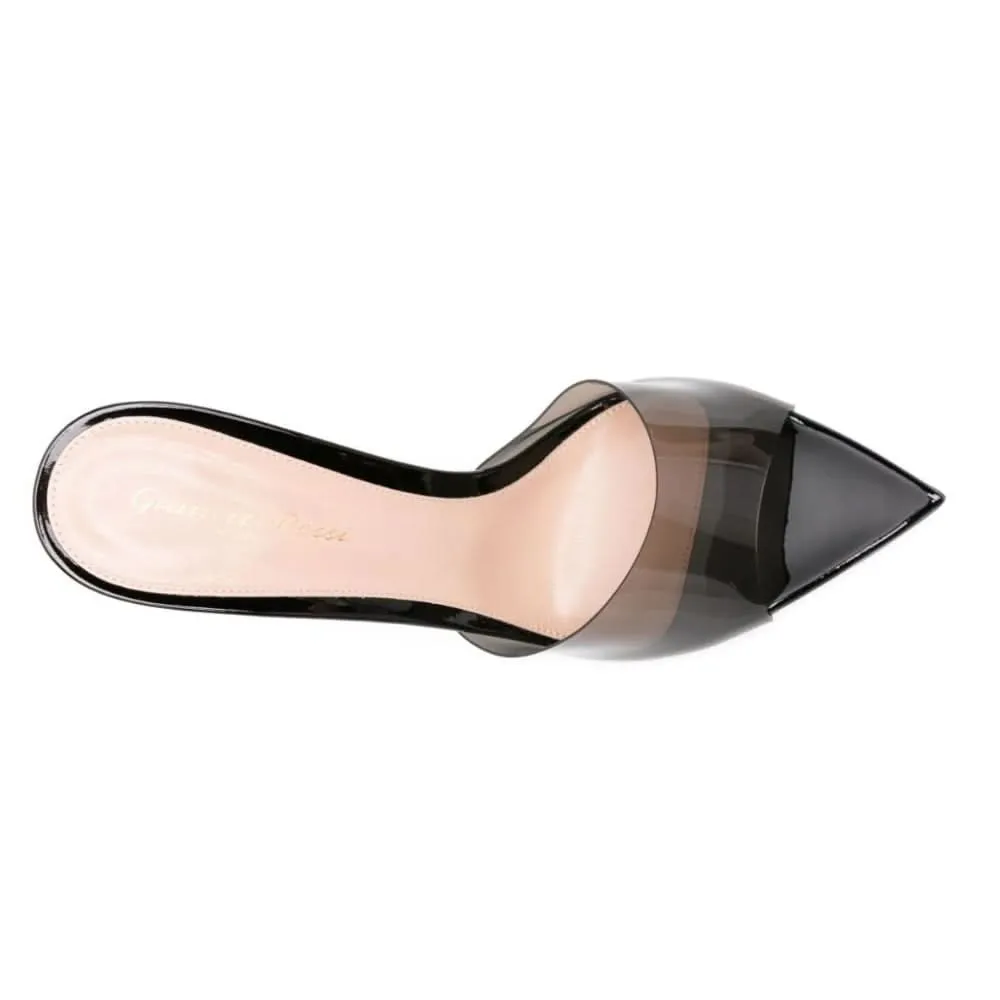 Gianvito Rossi Elle 85mm point-toe mules "Black"