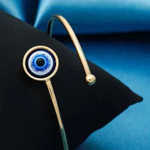 Gold Evil Eye Cuff Bracelet