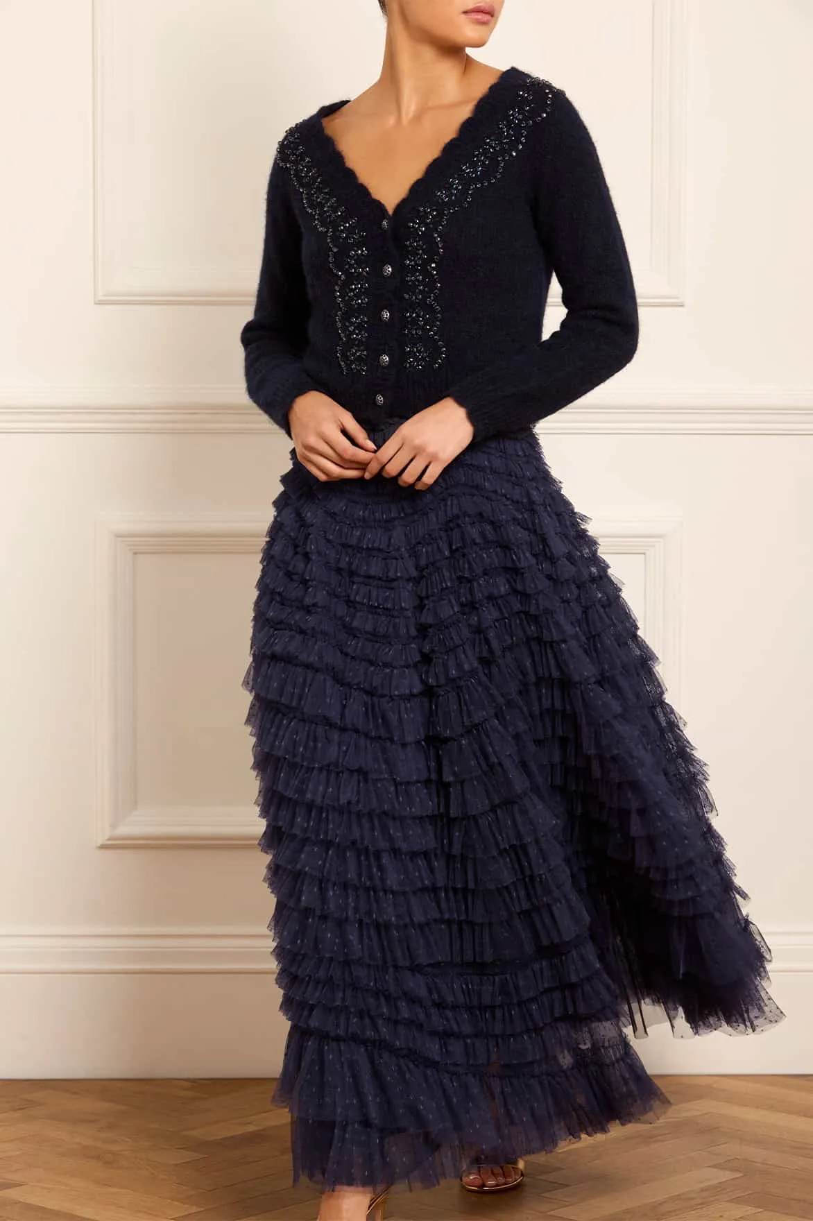 Hattie Ruffle Ankle Skirt