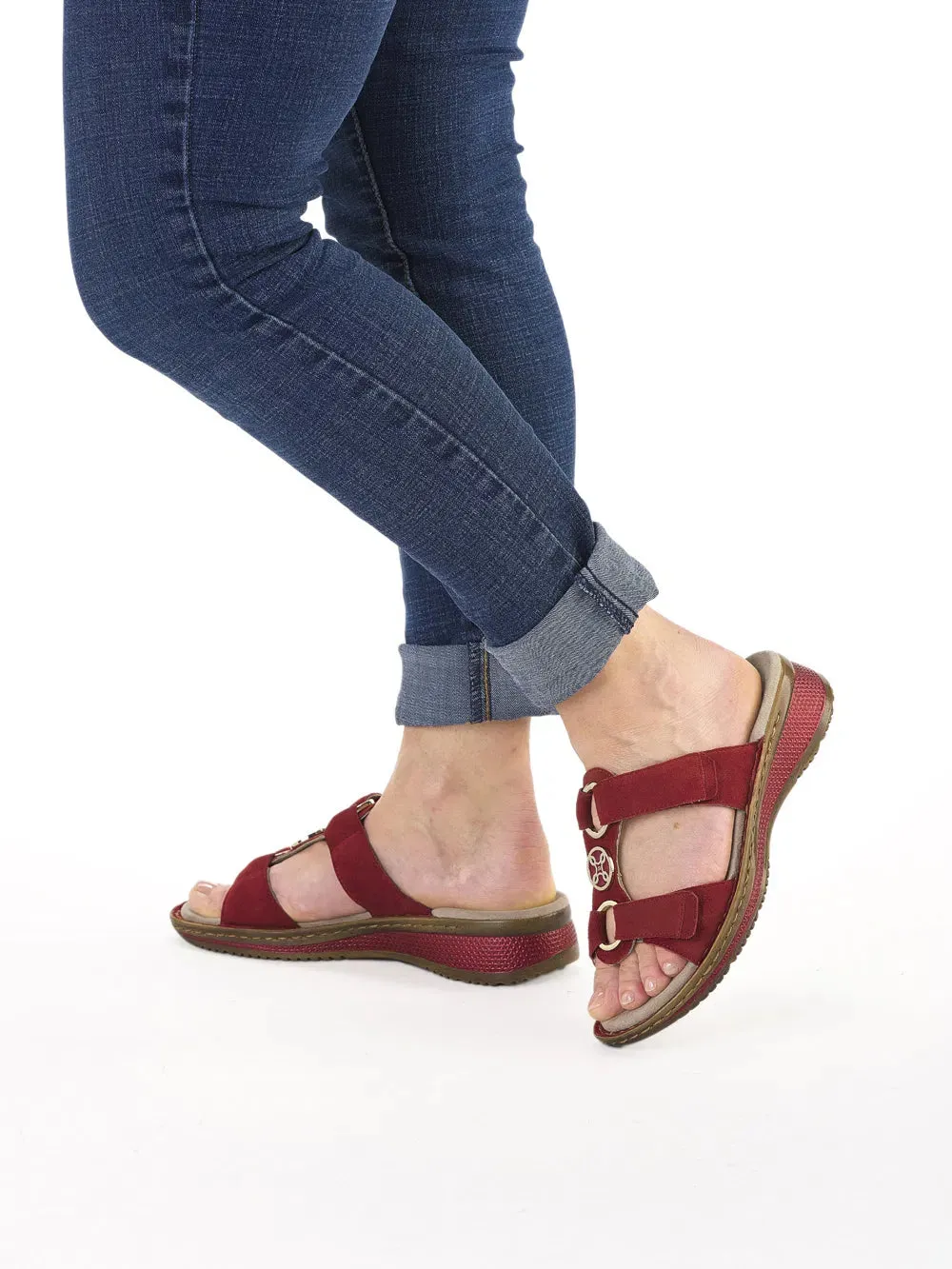 'Hawaii' women's slide sandal - red
