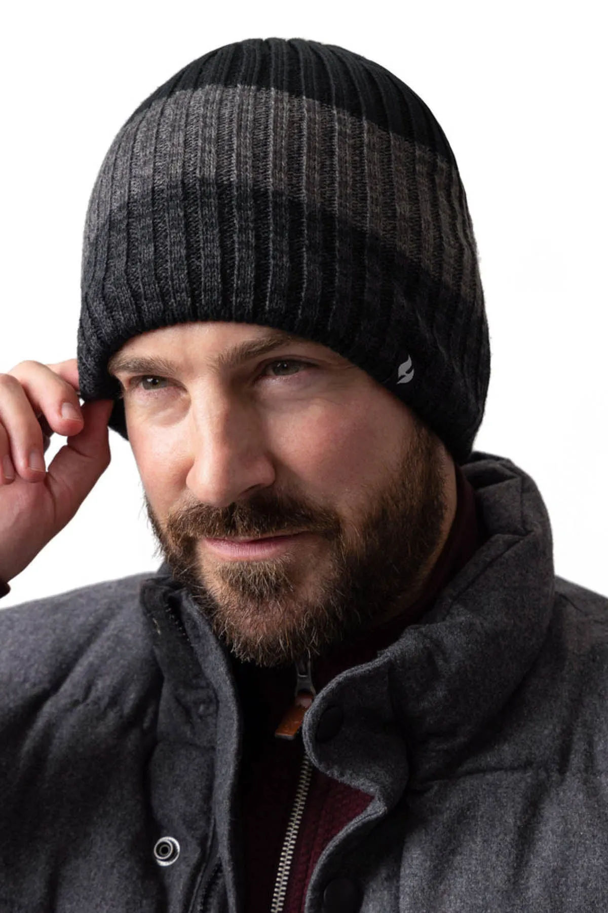 Heat Holders Linden Block Stripe Mens Thermal Beanie