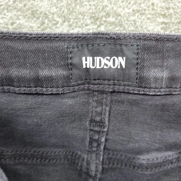 HUDSON Size 29 Natalie Mid-Rise Super Skinny Black Ankle Jeans NWT