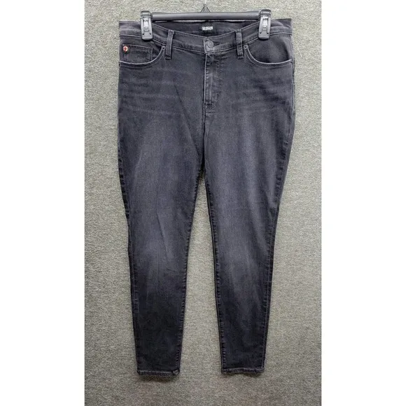 HUDSON Size 29 Natalie Mid-Rise Super Skinny Black Ankle Jeans NWT