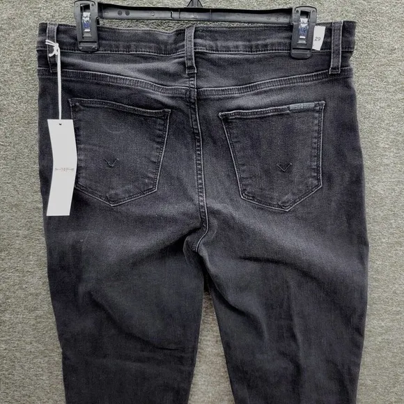 HUDSON Size 29 Natalie Mid-Rise Super Skinny Black Ankle Jeans NWT