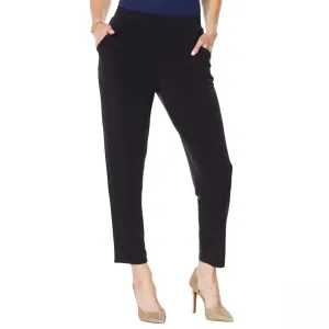 IMAN Women's Global Chic Knit Ankle Pants With Pockets