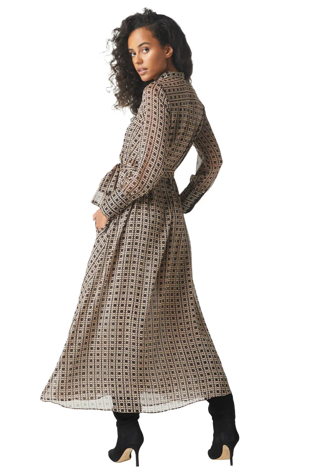 Ines dress- lattice tile