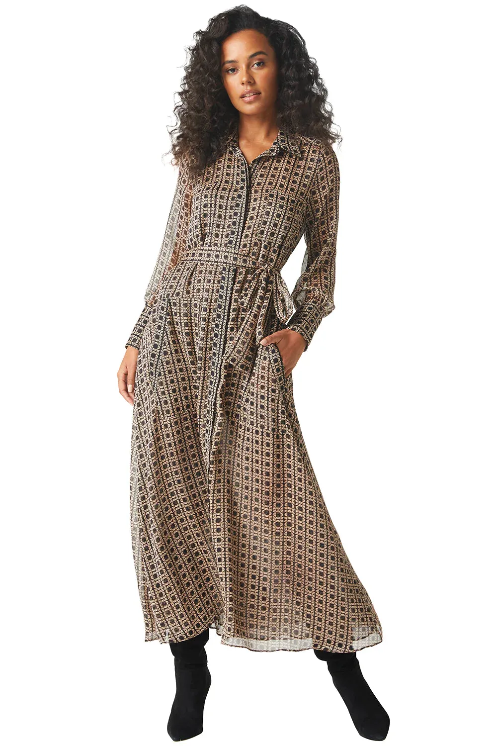 Ines dress- lattice tile