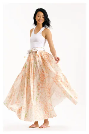 Jasmin Coral Floral Skirt