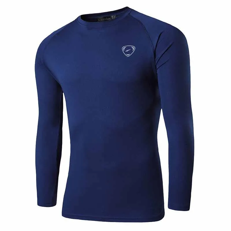 Jeansian Men's UPF 50  UV Sun Protection Outdoor Long Sleeve Tee Shirt Tshirt T-Shirt Beach Summer LA245 Navy2