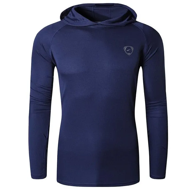 Jeansian Men's UPF 50  UV Sun Protection Outdoor Long Sleeve Tee Shirt Tshirt T-Shirt Beach Summer LA245 Navy2
