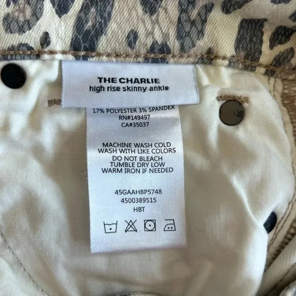 Joes The Charlie High Rise Skinny Ankle Denim Jean Leopard Animal Print NWOT