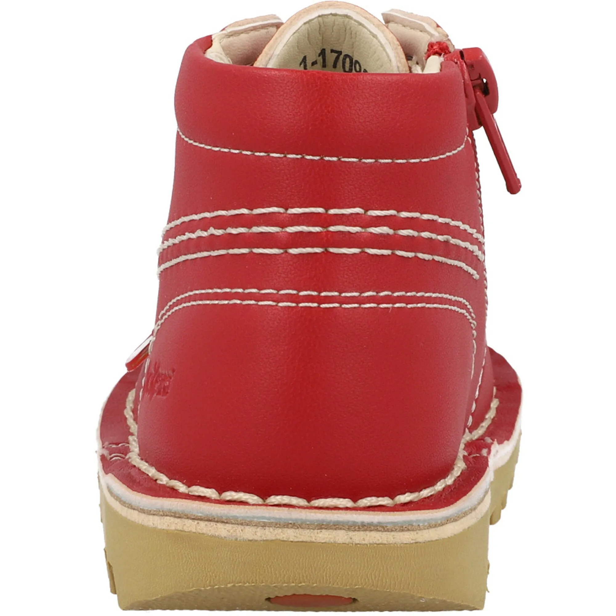 Kickers Kick Hi Vegan Red Ankle Boots
