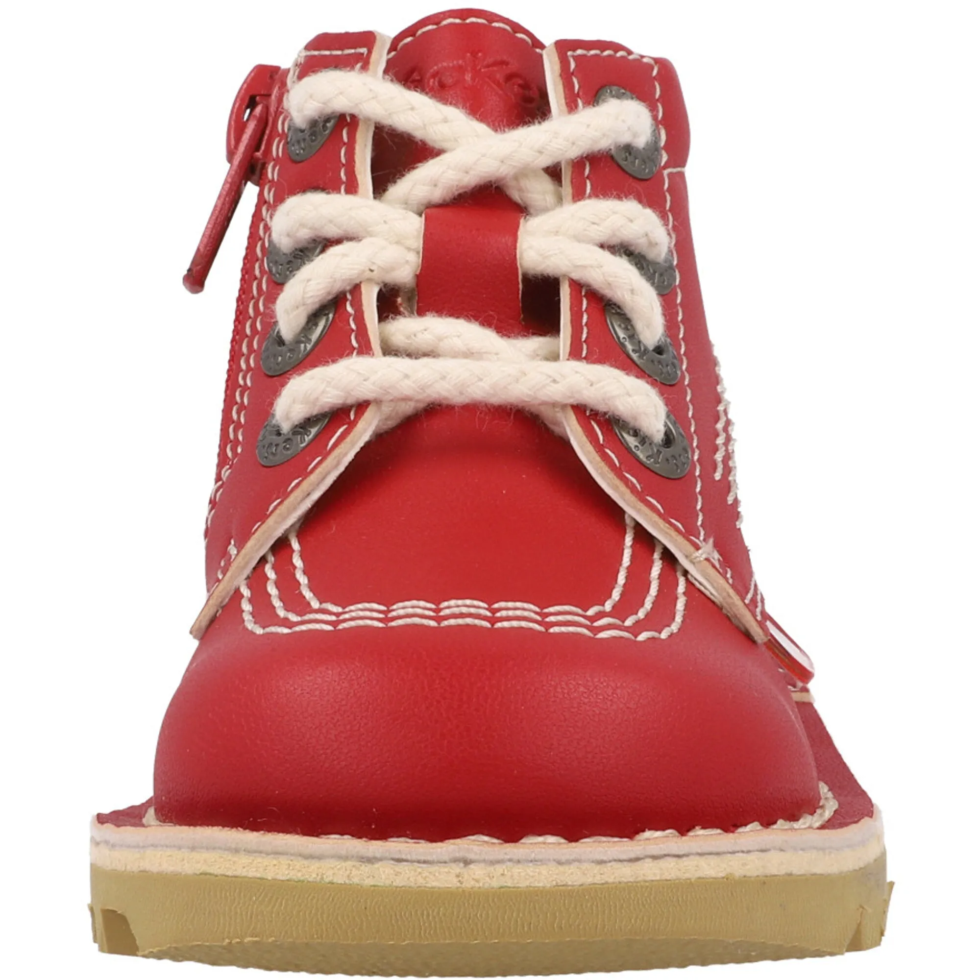 Kickers Kick Hi Vegan Red Ankle Boots