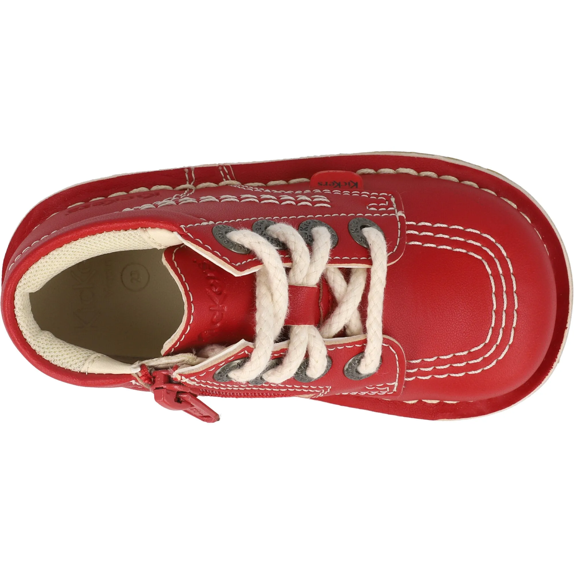 Kickers Kick Hi Vegan Red Ankle Boots