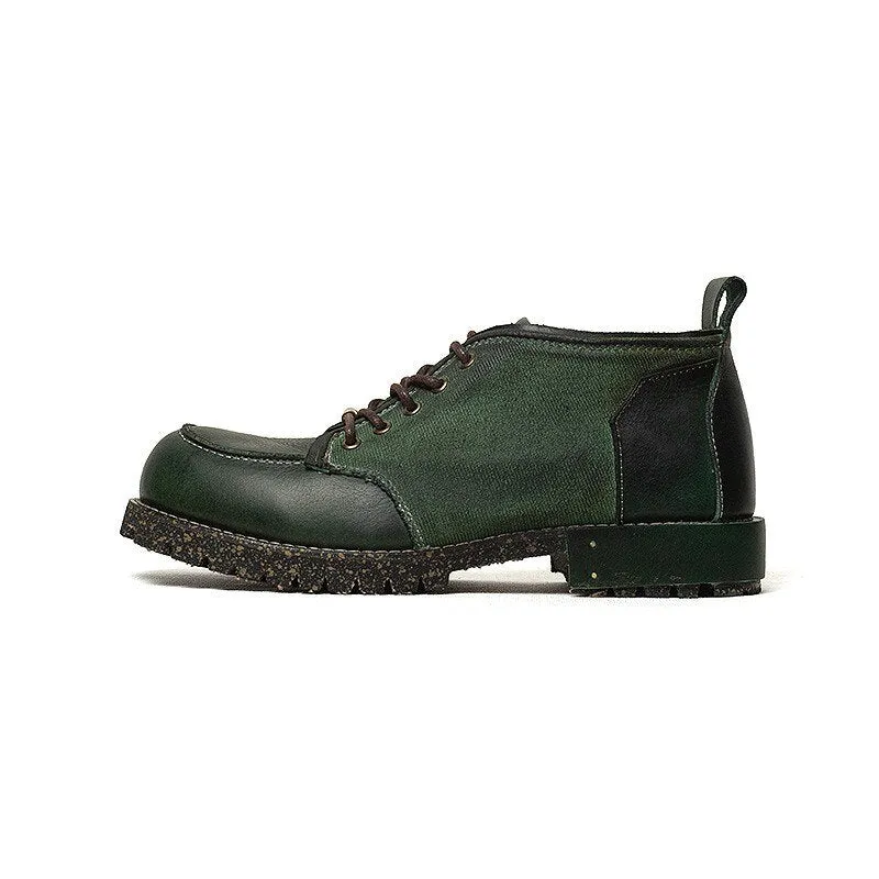 Lace Up High Top Biker Boots Male