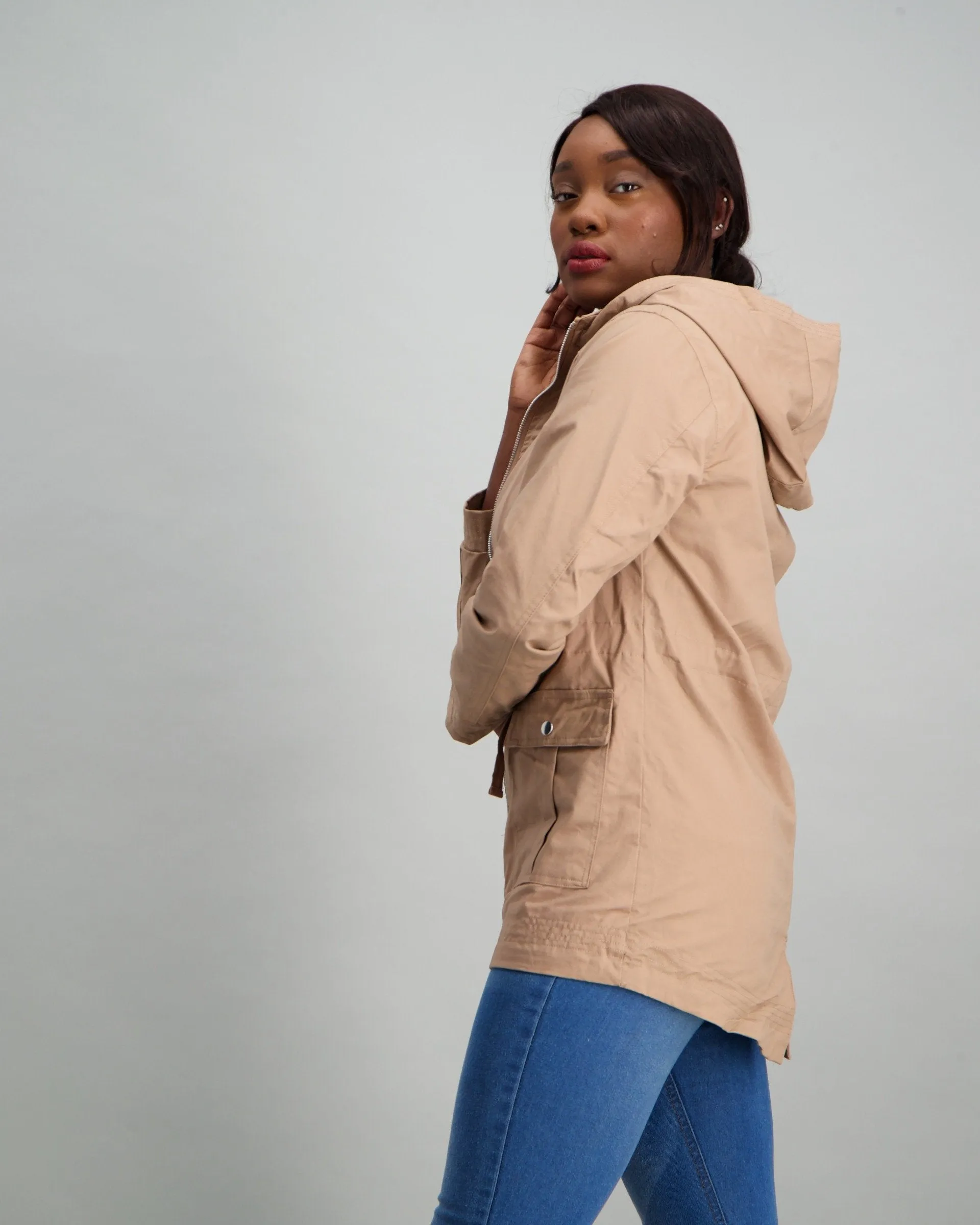 Ladies Parker Jacket - Stone