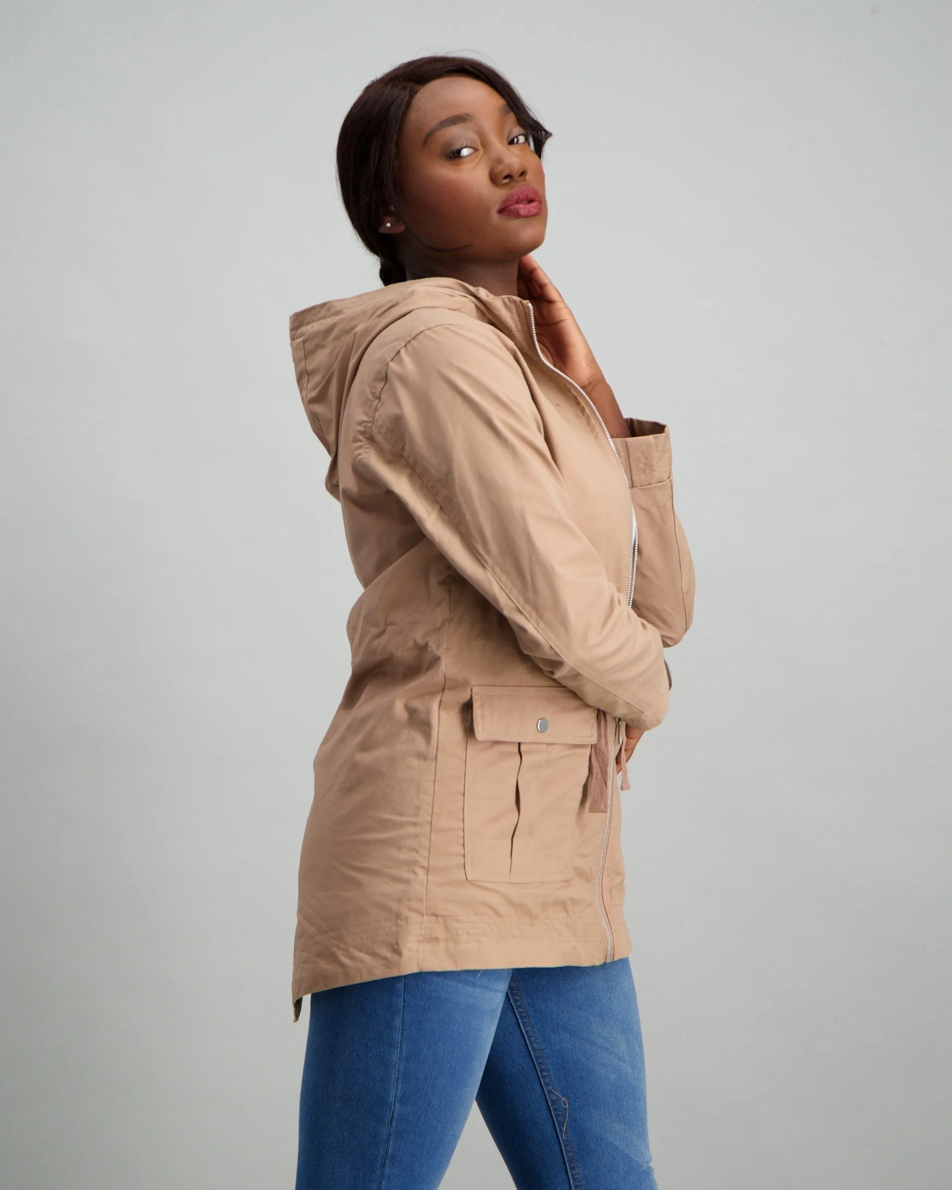 Ladies Parker Jacket - Stone