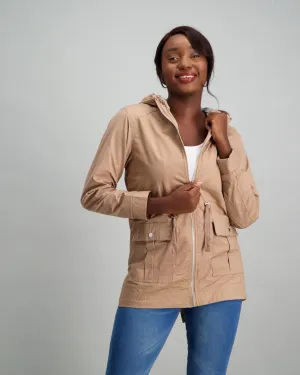 Ladies Parker Jacket - Stone