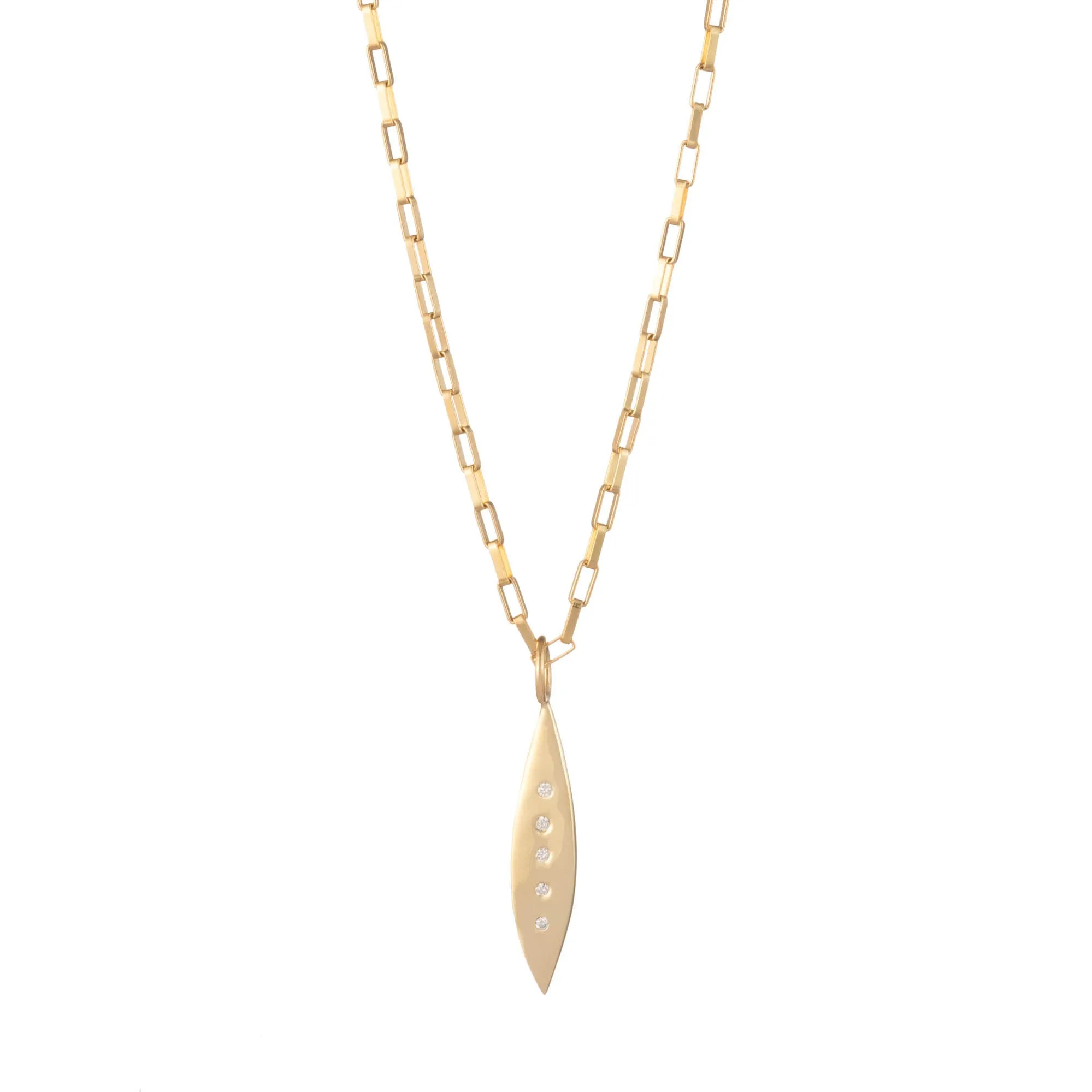 Large Pointed Gold & Diamond Charm