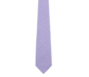 Lavender Purple Gingham Tie