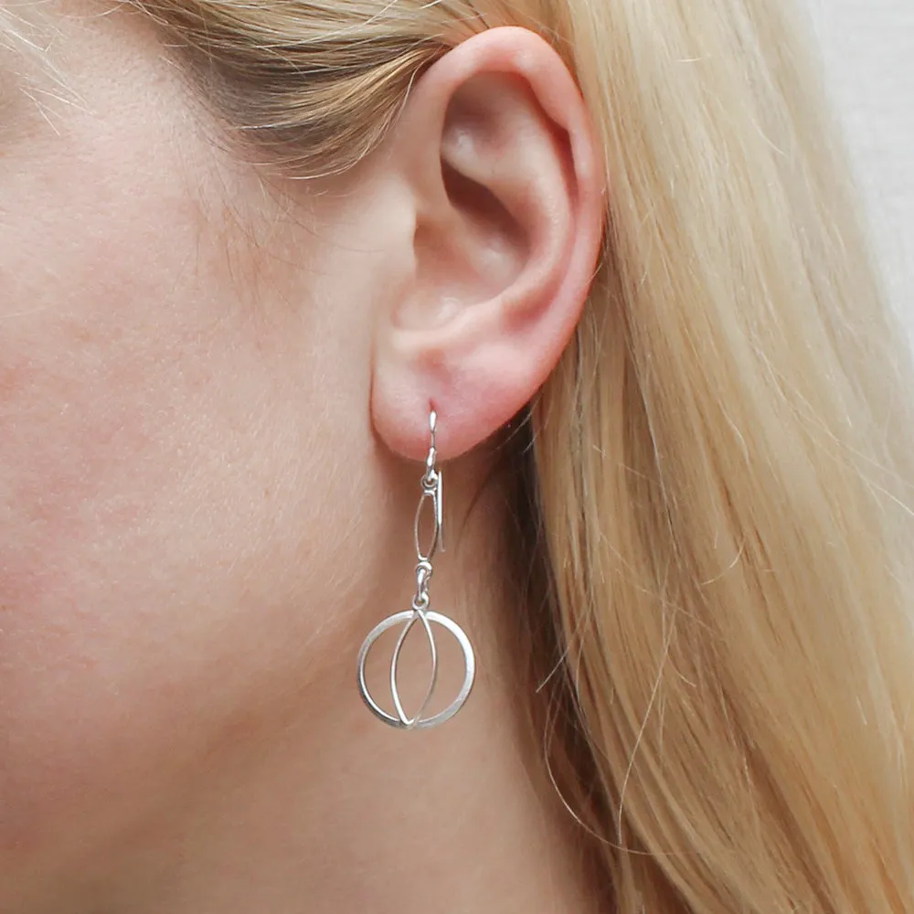 Layered Pointed Oval Rings Earring