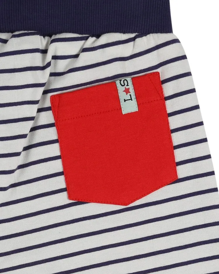 Lilly   Sid | Reversible Dino & Stripe Shorts