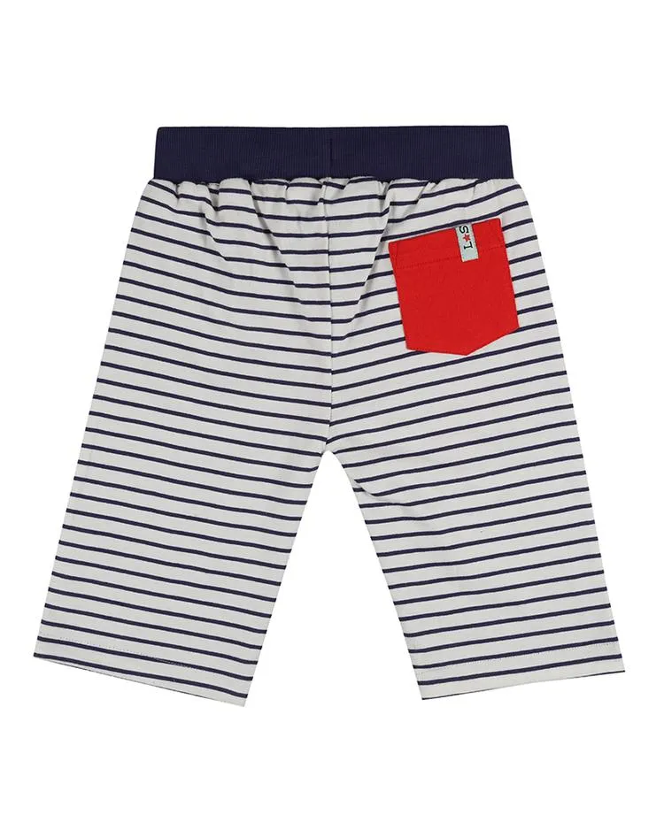 Lilly   Sid | Reversible Dino & Stripe Shorts