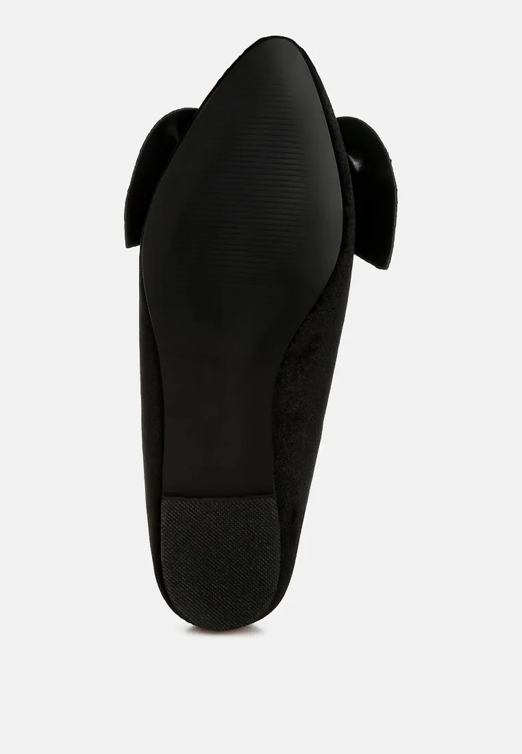 Luxurious Velvet Bow Ballerinas By MODE