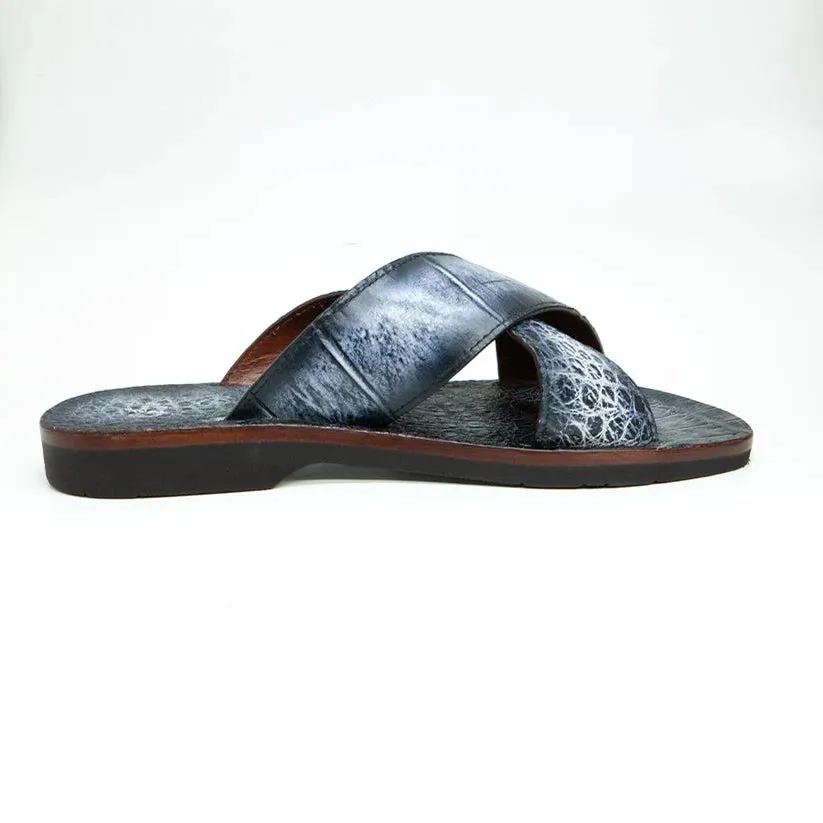 Marco Di Milano Elios in Newspaper Alligator Sandals